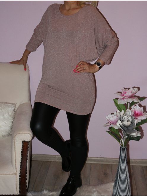 Csillogós,háta pántos,denevérujjas tunika!  Több szín! L-XXL