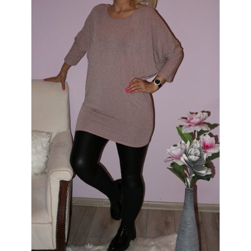Csillogós,háta pántos,denevérujjas tunika!  Több szín! L-XXL