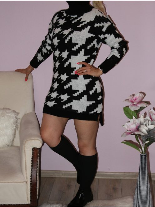Mintás,garbós,kötött tunika! Több szín! L-XXL
