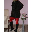 Szőrmés,ezüst mintás,V nyakú felső/tunika!  Több minta!  XL-3XL