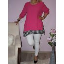 Kockás aljú,A vonalú tunika!  Több szín!  XXL