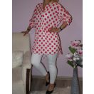 Pöttyös,hátulja hosszabb tunika! Több szín! XXL-3XL