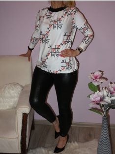   Mintás,nyaknál kötős,gumis aljú felső! Több szín,minta! M-XL
