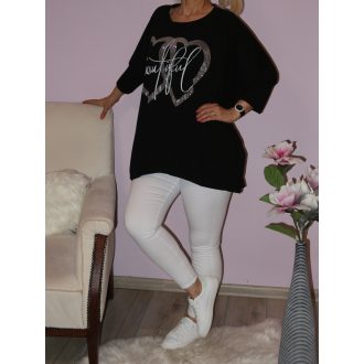   Szívecskés,strasszos,extra bő felső!  Több szín!  XXL-6XL