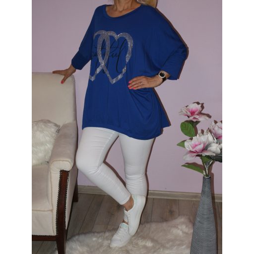Szívecskés,strasszos,extra bő felső!  Több szín!  XXL-6XL