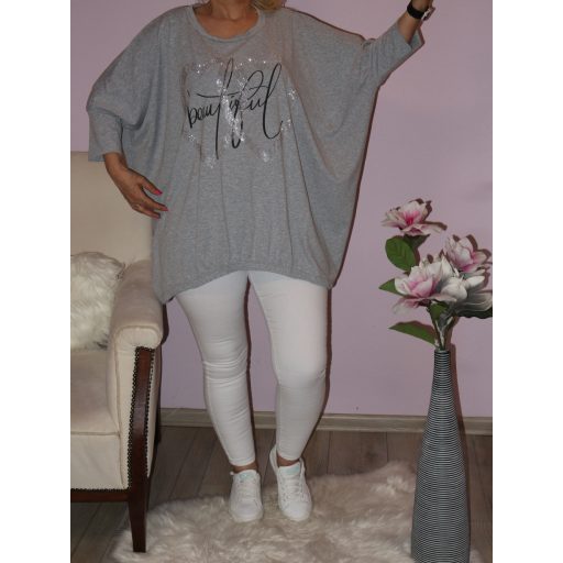 Szívecskés,strasszos,extra bő felső!  Több szín!  XXL-6XL