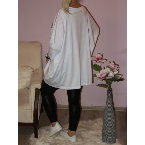 Szívecskés,strasszos,extra bő felső!  Több szín!  XXL-6XL