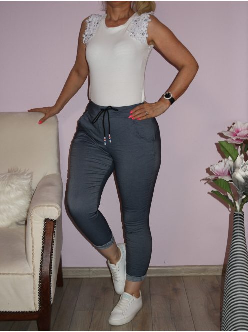 Gumis derekú,kötős,zsebes nadrág!  Több szín !  L-XXL