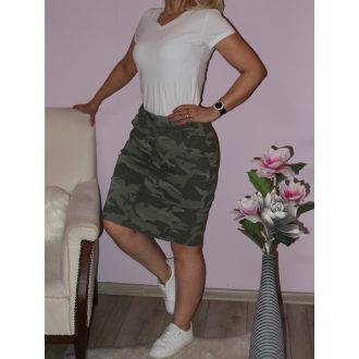 Terepmintás,gumis derekú szoknya!  M-XL