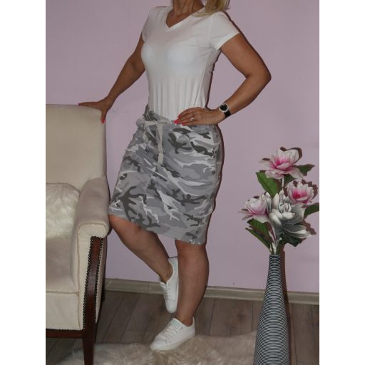 Terepmintás,gumis derekú szoknya!  M-XL