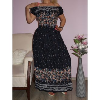   Romantikus,vállra húzható ,mintás maxi ruha!  Több szín ,minta ! S-XL