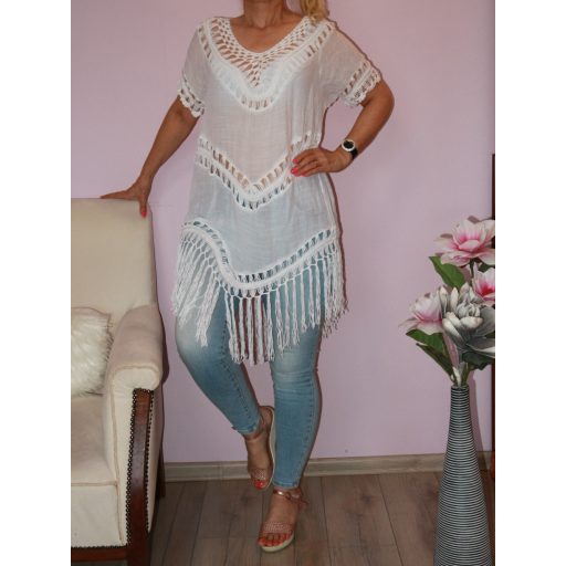 Horgoltas,rojtos V kivágású tunika! Több szín !  L-XL