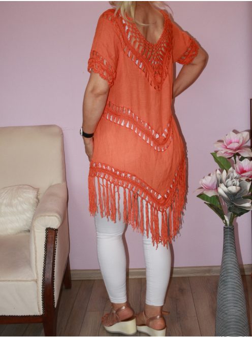Horgoltas,rojtos V kivágású tunika! Több szín !  L-XL