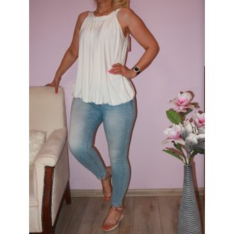   Egyszínű,nyaknál kötős ,gumis aljú felső! Több szín !   M-XXL
