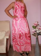 Mintás,muszlin maxi ruha ! pink  M-XL