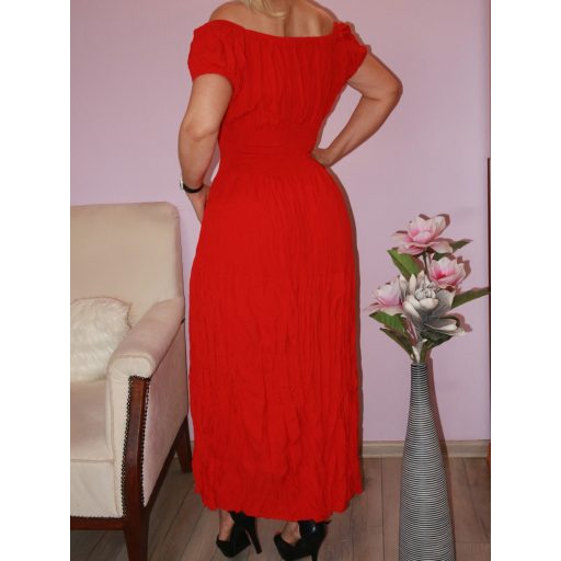 Romantikus,vállra húzható ,gumírozott maxi ruha!  Több szín ! S-XL