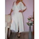 Eleje-hátulja átlapolt,válla nyitott ,felsliccelt maxi ruha ! Több szín !  L-XL