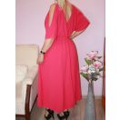 Eleje-hátulja átlapolt,válla nyitott ,felsliccelt maxi ruha ! Több szín !  L-XL