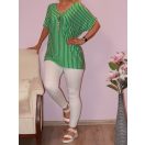 Csíkos,láncos,V kivágású hátulja hosszabb felső !  Több szín !  XXL-3XL