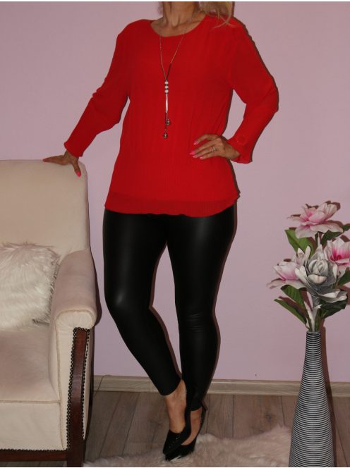 Pliszírozott ,láncos ,muszlin felső ! Több szín !  XL-XXL