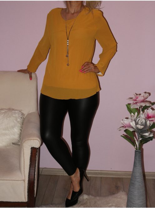 Pliszírozott ,láncos ,muszlin felső ! Több szín !  XL-XXL