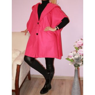 Kapucnis,zsebes,lepel,filc mellény ! pink L-3XL