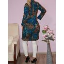 Kígyóbőrmintás,csavart nyakú ruha !  S-XL