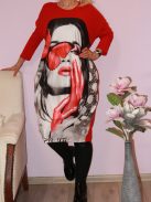 Lepkés,csajos,hagymafazonú,zsebes ruha!  3XL-4XL