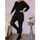 Csillámos,V nyakú kötött tunika!  Több szín !  L-XXL