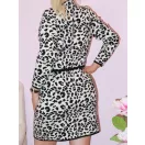 Ocelot mintás,derékban kötős,likrás kötött tunika/ruha !  L/XL