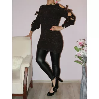   Csillámos,kötött,szalagdíszes,karban nyitott tunika! Több szín! S-XL