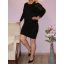 Csipkés,duplaanyagú RUCY FASHION tunika/ruha!! fekete M-XXL