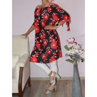   Népi motívumos,ujja kötős,vállra húzható tunika/ruha!  XXL-3XL