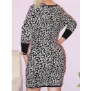 Mintás,átlapolt,likrás kötött ruha !  S-XL