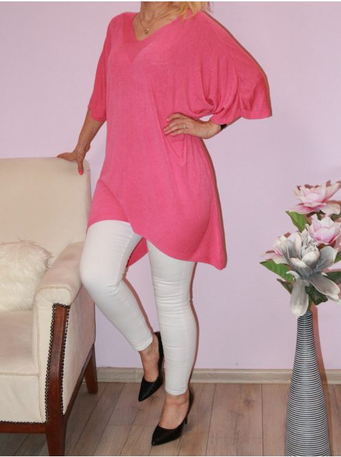 V kivágású,cérna kötött,lenge tunika!  Több szín!  XXL-4XL