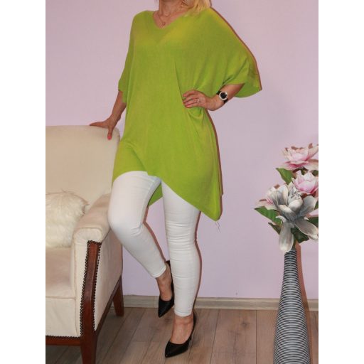 V kivágású,cérna kötött,lenge tunika!  Több szín!  XXL-4XL