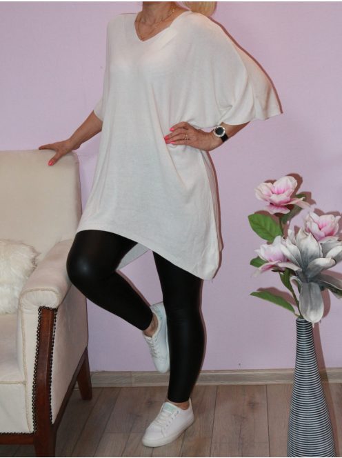 V kivágású,cérna kötött,lenge tunika!  Több szín!  XXL-4XL
