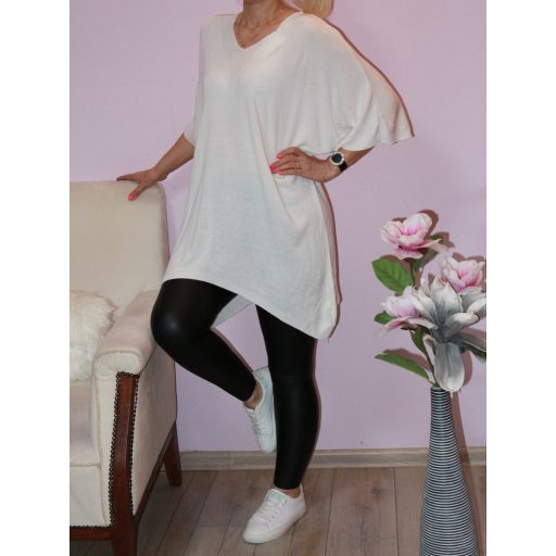 V kivágású,cérna kötött,lenge tunika!  Több szín!  XXL-4XL