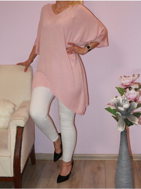 V kivágású,cérna kötött,lenge tunika!  Több szín!  XXL-4XL