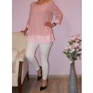 Háta kivágott,muszlin aljú,A vonalú felső !  Több szín !  XL-XXL