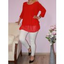 Háta kivágott,muszlin aljú,A vonalú felső !  Több szín !  XL-XXL