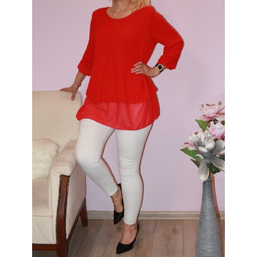Háta kivágott,muszlin aljú,A vonalú felső !  Több szín !  XL-XXL