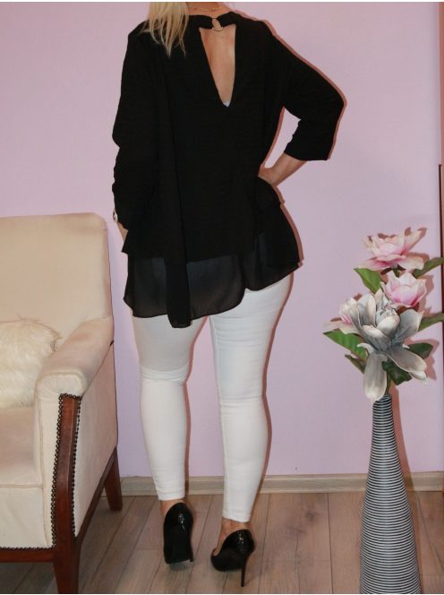 Háta kivágott,muszlin aljú,A vonalú felső !  Több szín !  XL-XXL