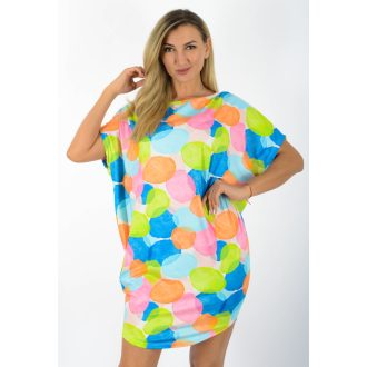 Színes pöttyös,aszimmetrikus, lenge tunika!  L-XXL