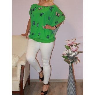Lepkés,muszlin felső! zöld  L-XXL