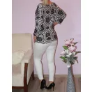 Görög mintás,virágos,denevérujjas,ékszerdíszes felső!  L-XL