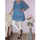 Csipkés,horgolt betétes tunika! Több szín! XXL-3XL