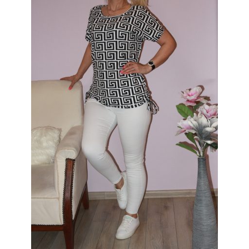Görögmintás,denevérujjas,oldala húzott felső!  Több szín !  M-XL