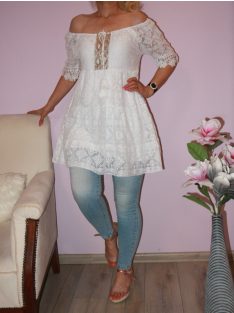 Csipkés,vállra húzható ,harangujjú tunika! M-XL