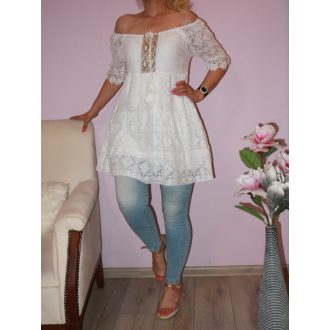 Csipkés,vállra húzható ,harangujjú tunika! M-XL